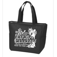 Funny Cat For Cat Mom Cat Dad Catnip Madness Cute Cat Zip Tote Bag