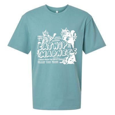 Funny Cat For Cat Mom Cat Dad Catnip Madness Cute Cat Sueded Cloud Jersey T-Shirt