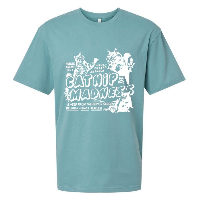 Funny Cat For Cat Mom Cat Dad Catnip Madness Cute Cat Sueded Cloud Jersey T-Shirt