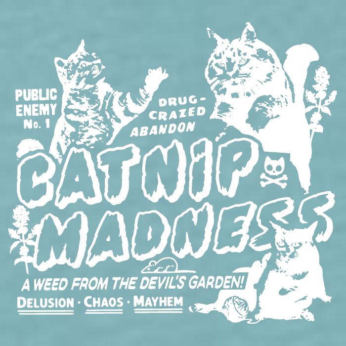 Funny Cat For Cat Mom Cat Dad Catnip Madness Cute Cat Sueded Cloud Jersey T-Shirt