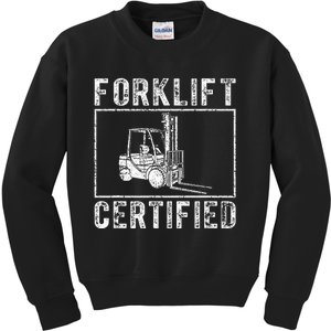 Forklift Certified Kids Sweatshirt