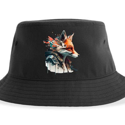Fox Cunning Foxtail Fur funny animal lover Sustainable Bucket Hat