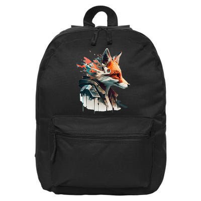 Fox Cunning Foxtail Fur funny animal lover 16 in Basic Backpack
