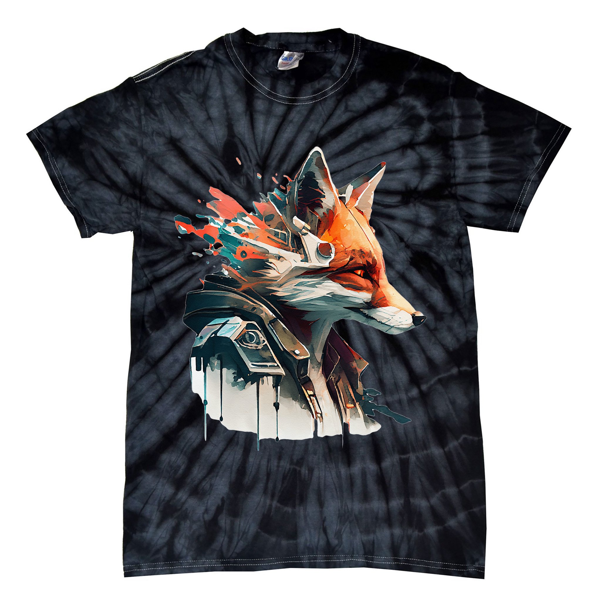 Fox Cunning Foxtail Fur funny animal lover Tie-Dye T-Shirt