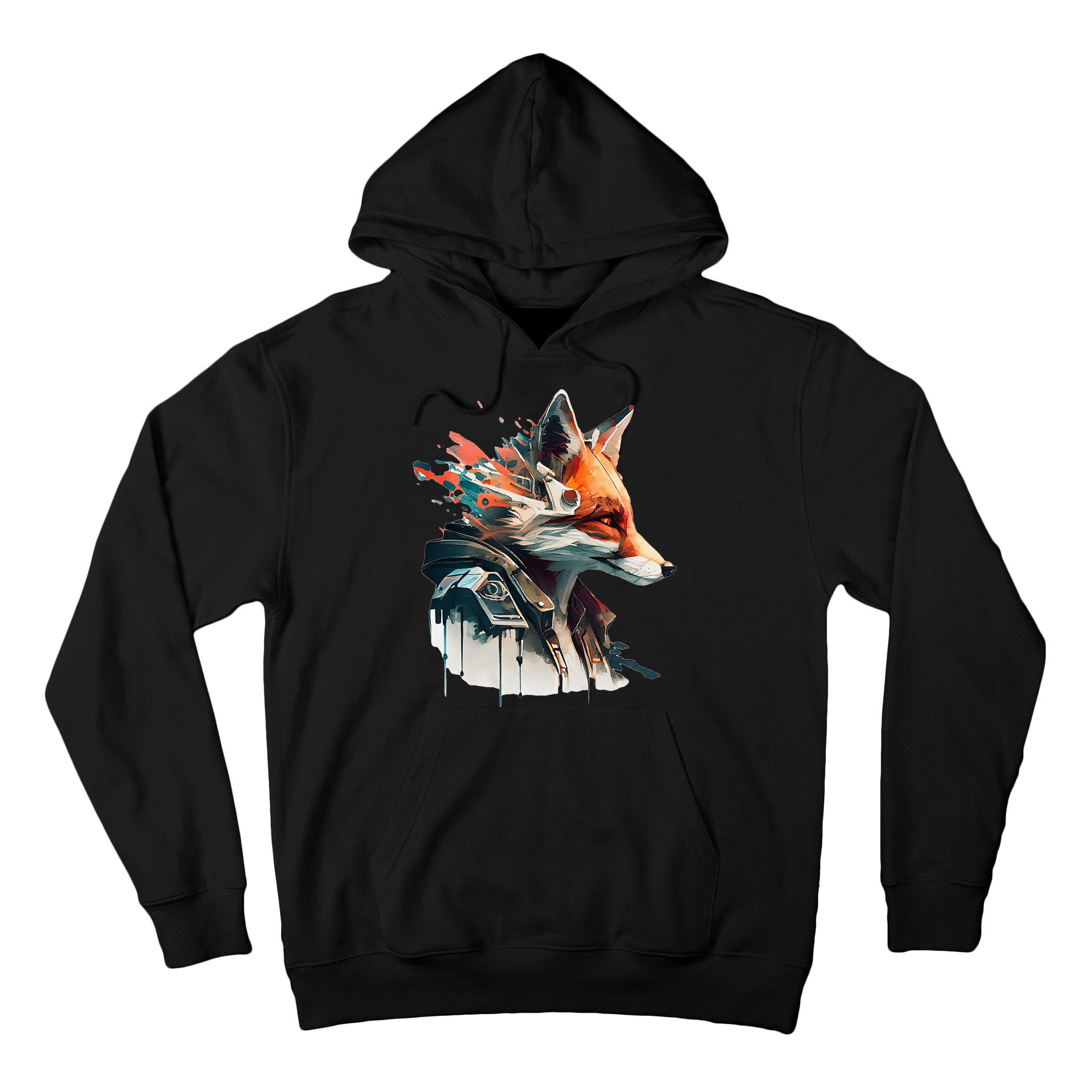 Fox Cunning Foxtail Fur funny animal lover Tall Hoodie
