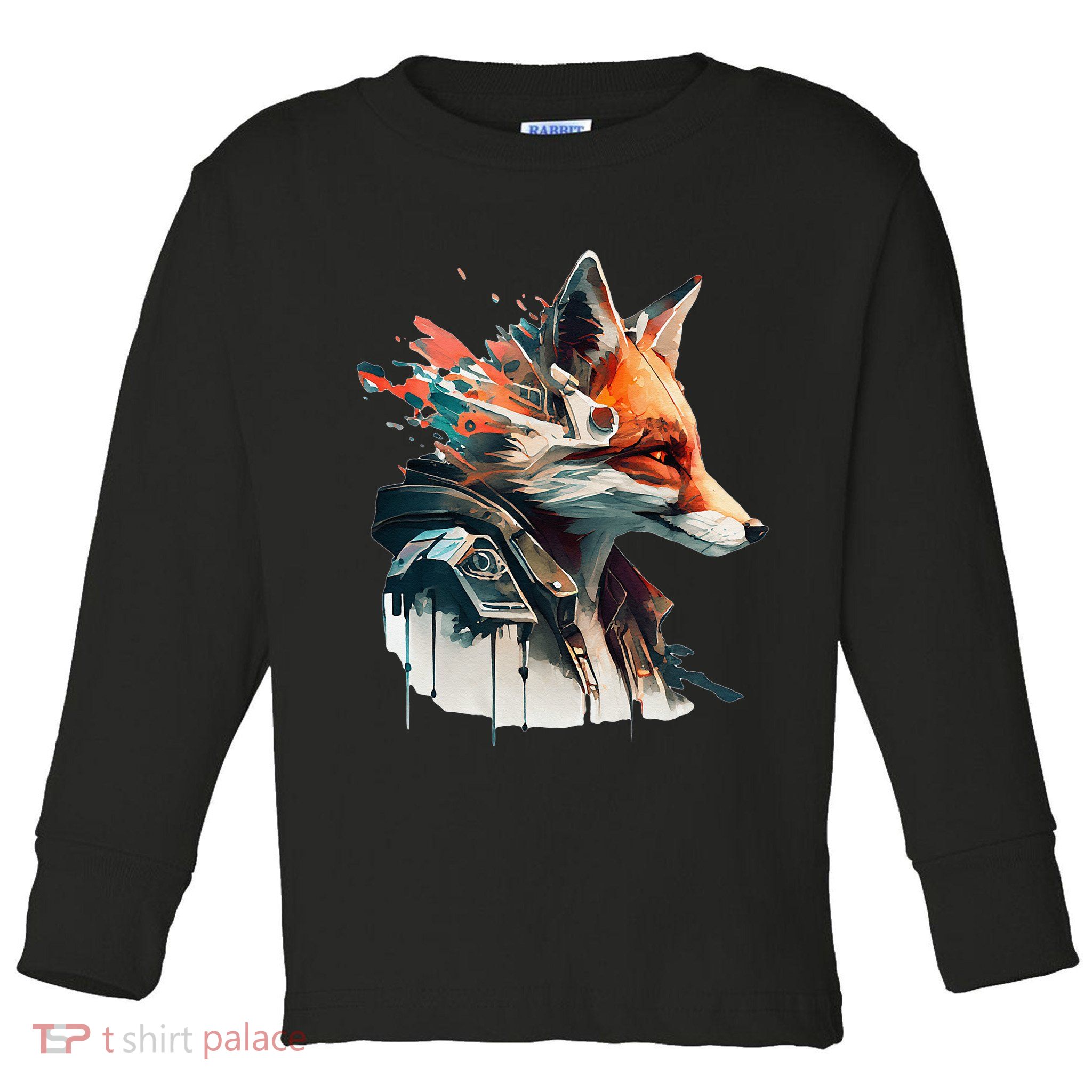 Fox Cunning Foxtail Fur funny animal lover Toddler Long Sleeve Shirt
