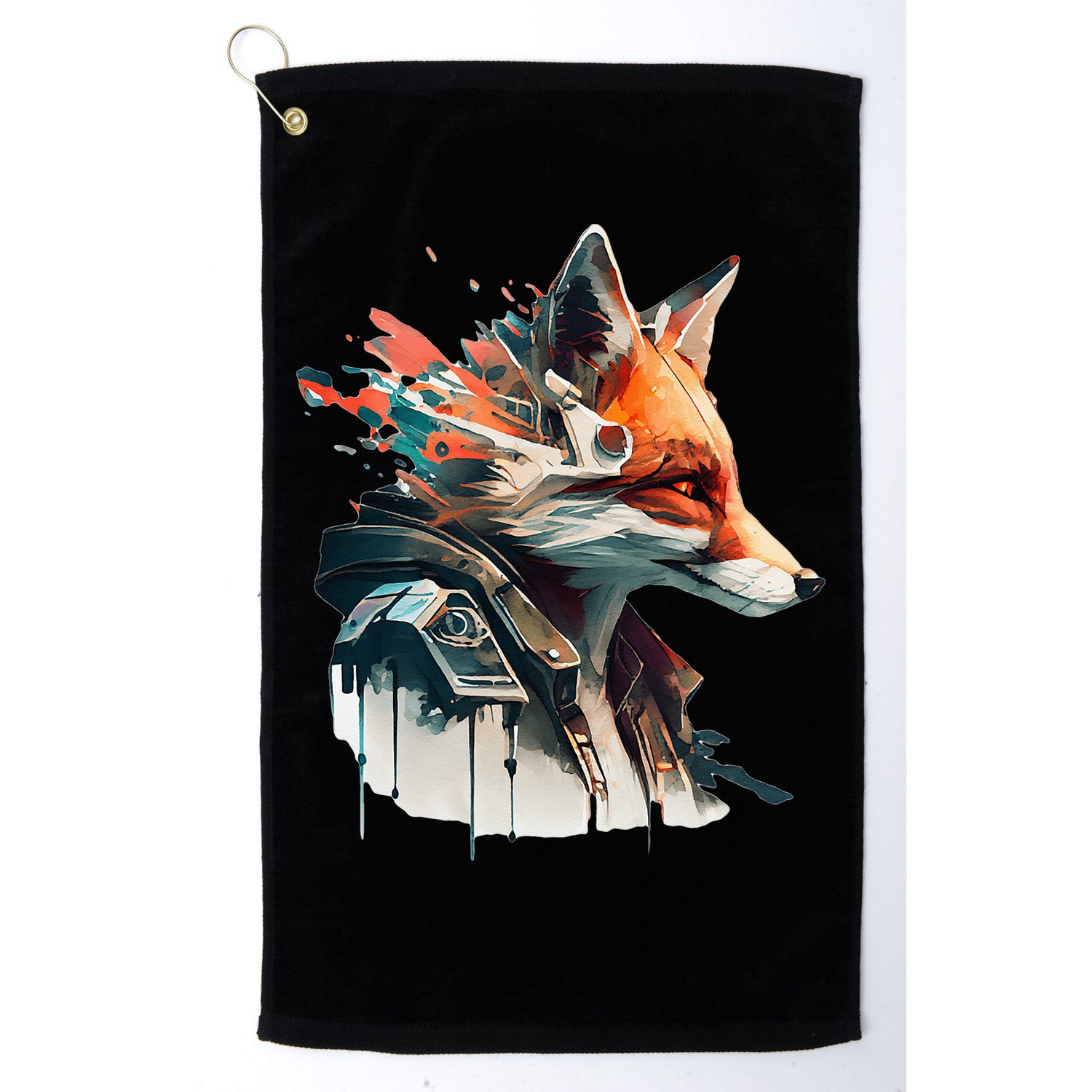 Fox Cunning Foxtail Fur funny animal lover Golf Towel