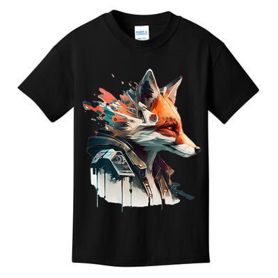 Fox Cunning Foxtail Fur funny animal lover Kids T-Shirt
