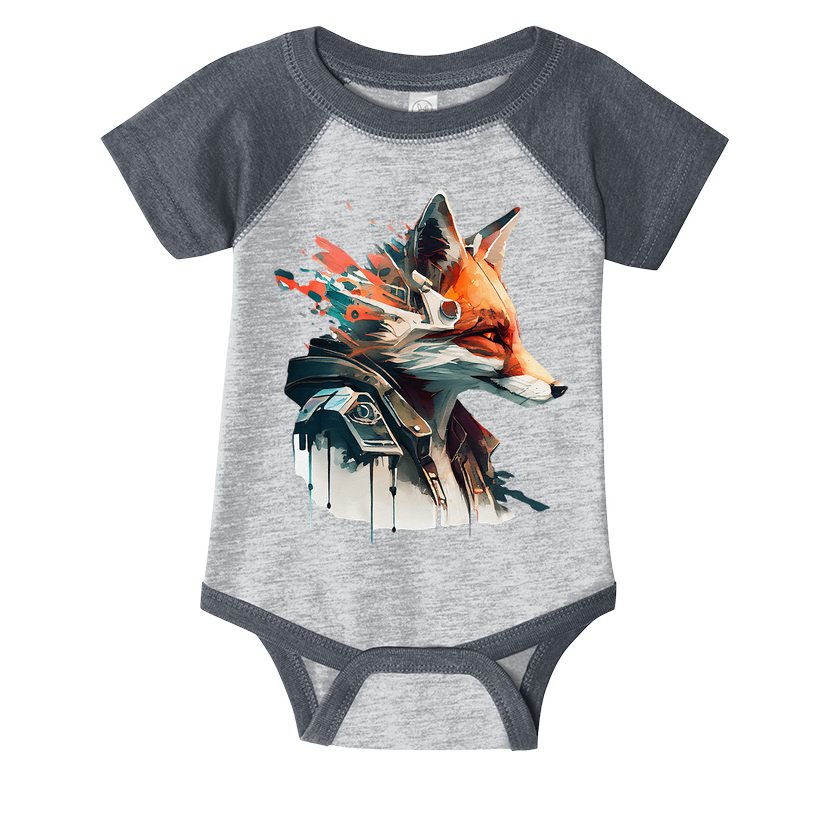 Fox Cunning Foxtail Fur funny animal lover Infant Baby Jersey Bodysuit
