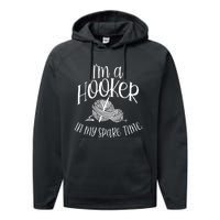 Funny Crochet Performance Fleece Hoodie