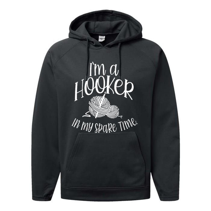 Funny Crochet Performance Fleece Hoodie