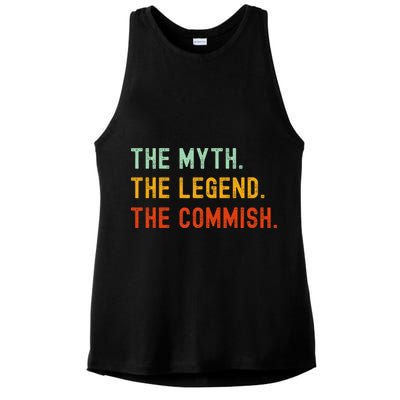 Funny Commish Fantasy Baseball Commissioner Sarcastic Ladies PosiCharge Tri-Blend Wicking Tank