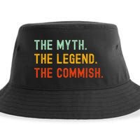 Funny Commish Fantasy Baseball Commissioner Sarcastic Sustainable Bucket Hat