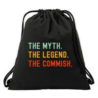 Funny Commish Fantasy Baseball Commissioner Sarcastic Drawstring Bag