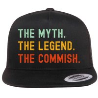 Funny Commish Fantasy Baseball Commissioner Sarcastic Flat Bill Trucker Hat