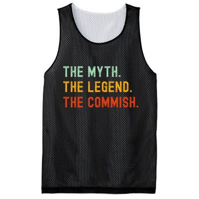 Funny Commish Fantasy Baseball Commissioner Sarcastic Mesh Reversible Basketball Jersey Tank