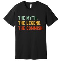 Funny Commish Fantasy Baseball Commissioner Sarcastic Premium T-Shirt