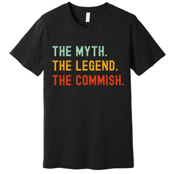 Funny Commish Fantasy Baseball Commissioner Sarcastic Premium T-Shirt
