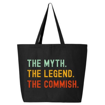 Funny Commish Fantasy Baseball Commissioner Sarcastic 25L Jumbo Tote