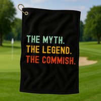 Funny Commish Fantasy Baseball Commissioner Sarcastic Golf Towel