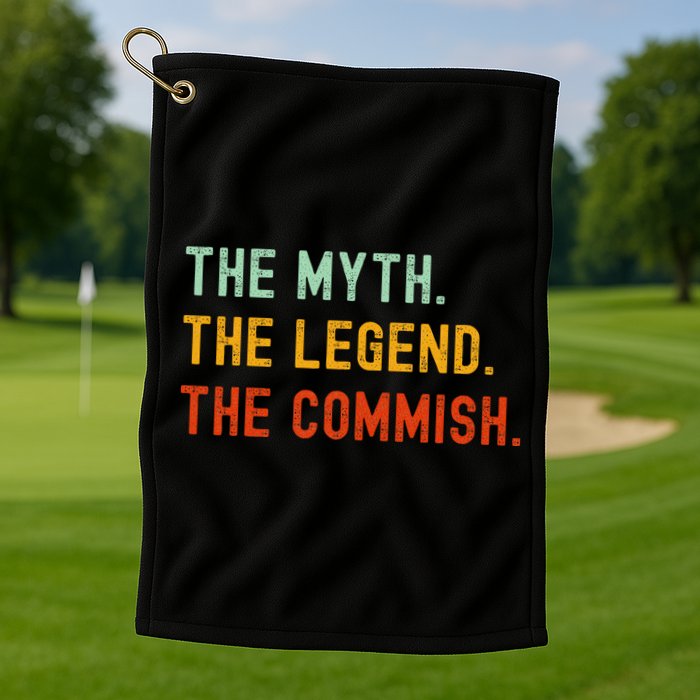 Funny Commish Fantasy Baseball Commissioner Sarcastic Golf Towel