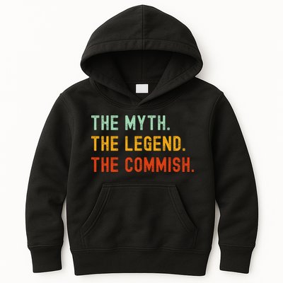Funny Commish Fantasy Baseball Commissioner Sarcastic Kids Hoodie