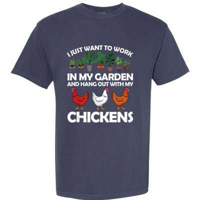 Funny Chicken For Men Women Gardening Chicken Lovers Garden Garment-Dyed Heavyweight T-Shirt