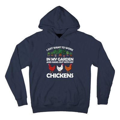 Funny Chicken For Men Women Gardening Chicken Lovers Garden Hoodie