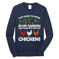 Funny Chicken For Men Women Gardening Chicken Lovers Garden Long Sleeve Shirt