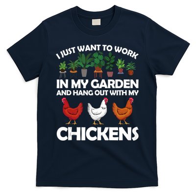 Funny Chicken For Men Women Gardening Chicken Lovers Garden T-Shirt