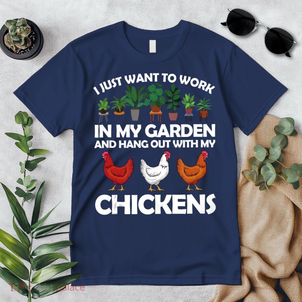 Funny Chicken For Men Women Gardening Chicken Lovers Garden Premium T-Shirt
