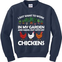 Funny Chicken For Men Women Gardening Chicken Lovers Garden Kids Sweatshirt