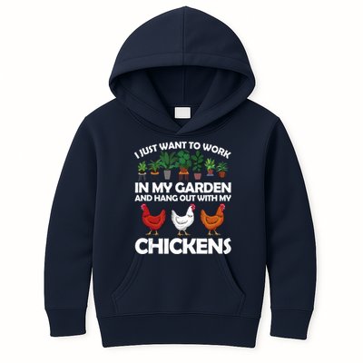 Funny Chicken For Men Women Gardening Chicken Lovers Garden Kids Hoodie