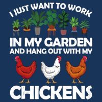 Funny Chicken For Men Women Gardening Chicken Lovers Garden Zip Tote Bag