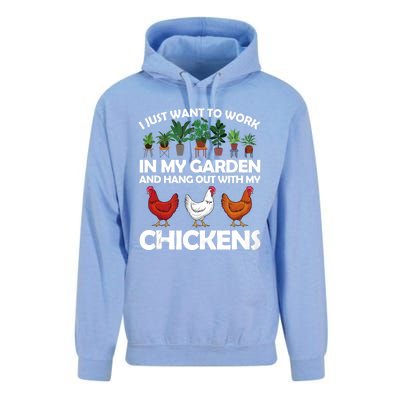 Funny Chicken For Men Women Gardening Chicken Lovers Garden Unisex Surf Hoodie