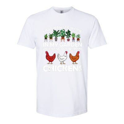 Funny Chicken For Men Women Gardening Chicken Lovers Garden Softstyle CVC T-Shirt