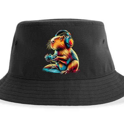 Funny Capybara Sustainable Bucket Hat