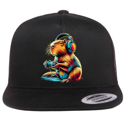 Funny Capybara Flatbill Hat