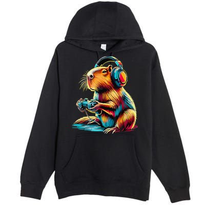 Funny Capybara Premium Pullover Hoodie