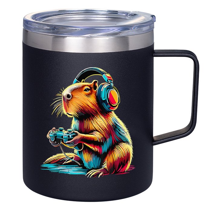 Funny Capybara 12oz Stainless Steel Coffee Mug