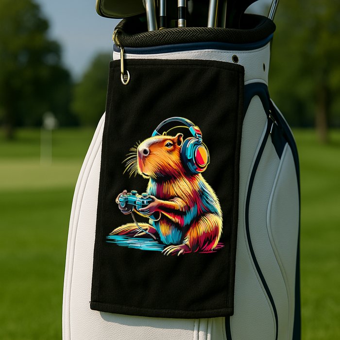 Funny Capybara Golf Towel