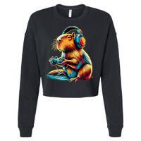 Funny Capybara Cropped Pullover Crew