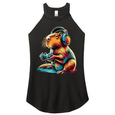 Funny Capybara Women's Perfect Tri Rocker Tank