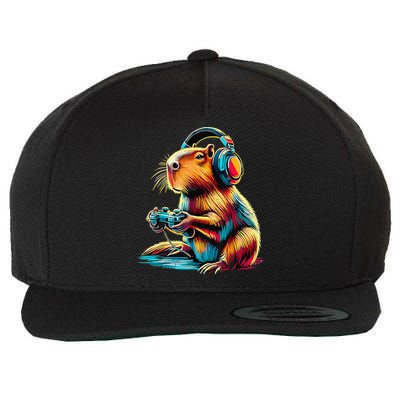 Funny Capybara Wool Snapback Cap