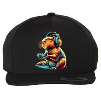 Funny Capybara Wool Snapback Cap