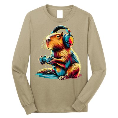 Funny Capybara Long Sleeve Shirt