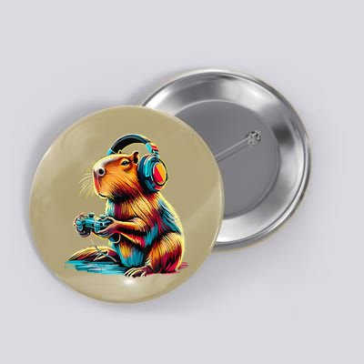 Funny Capybara Button