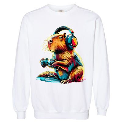 Funny Capybara Garment-Dyed Sweatshirt