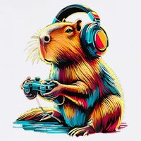 Funny Capybara Garment-Dyed Sweatshirt