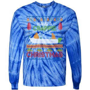 Funny Crappie Fishing Ugly Christmas Great Gift Tie-Dye Long Sleeve Shirt